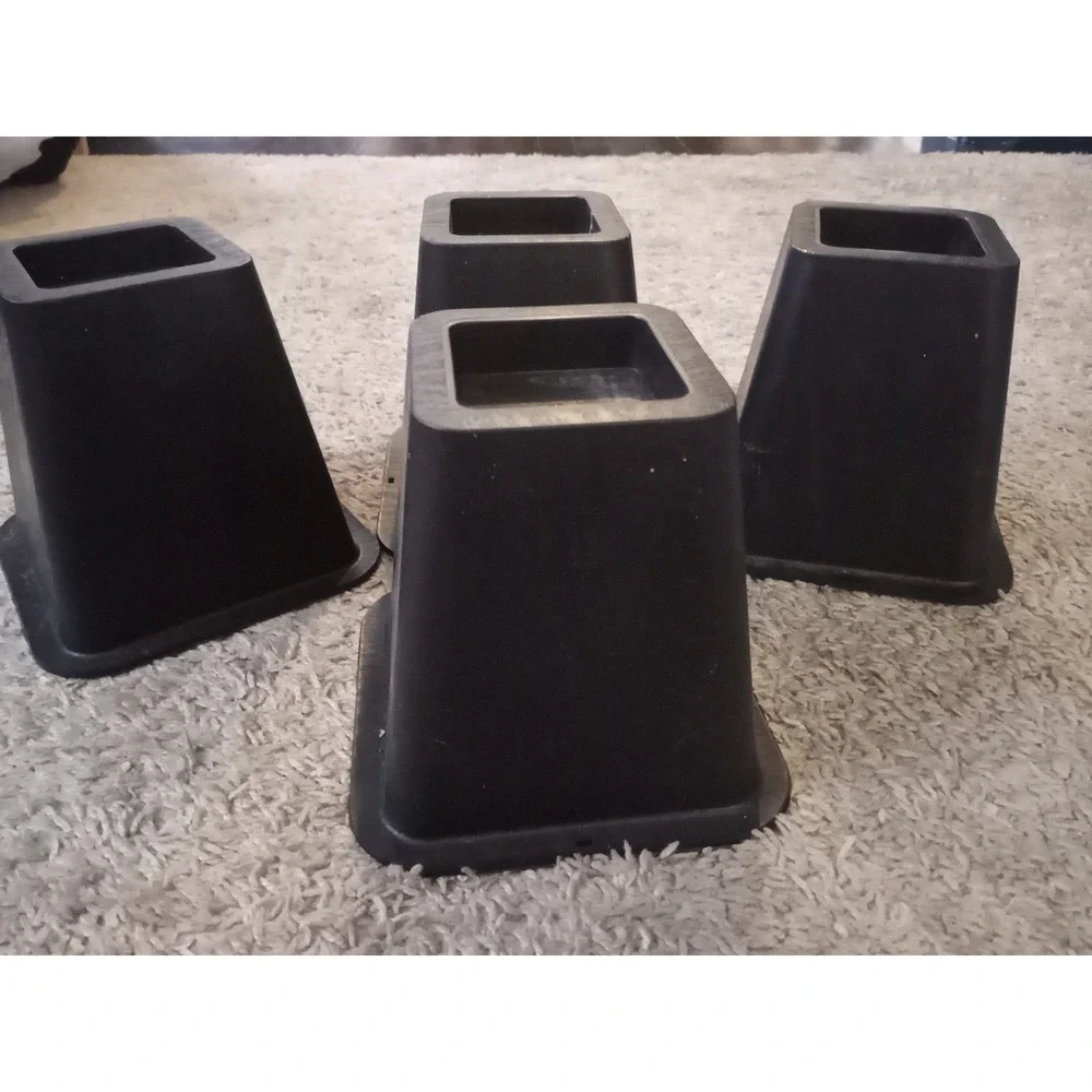 Plastic Furniture Risers 4 Piece Set  Bed Table Chair Riser 5.5